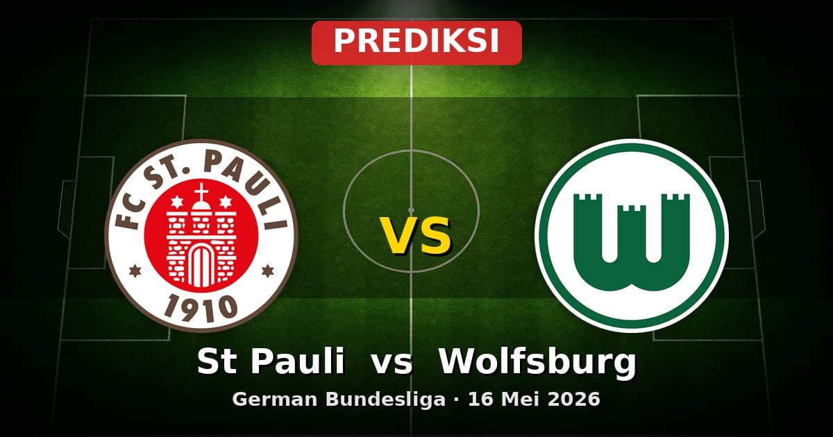 Prediksi St Pauli vs Wolfsburg: Duel Penting Bundesliga 16 Mei 2026