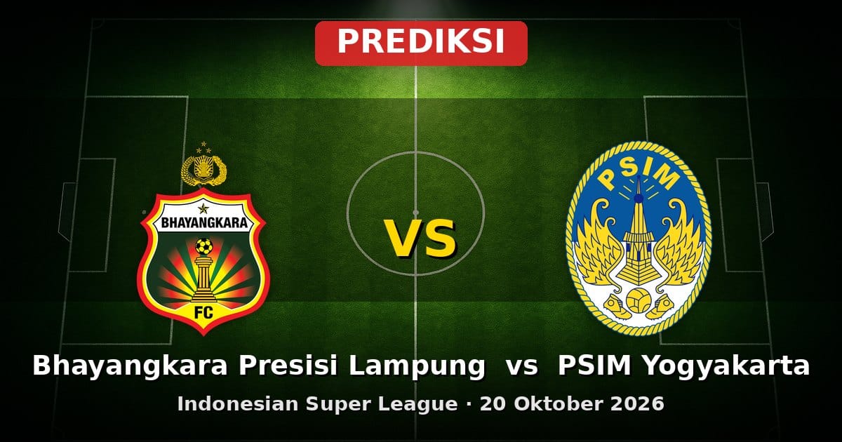 Prediksi Bhayangkara Presisi Lampung vs PSIM Yogyakarta Liga Indonesia 20 Oktober