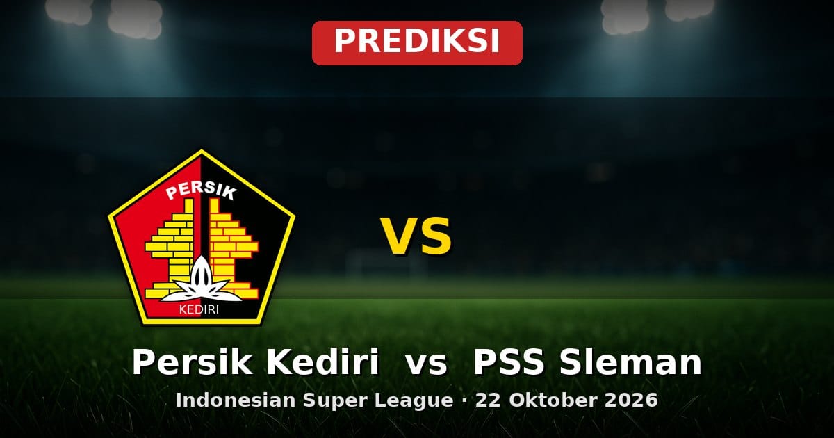 Prediksi Persik Kediri vs PSS Sleman: Duel Sengit Indonesian Super League 22 Okt
